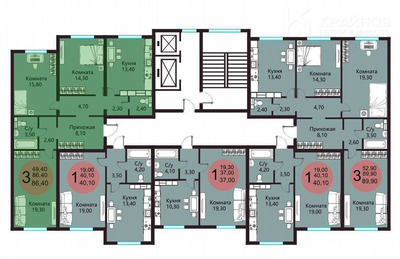 квартира г Воронеж р-н Центральный ул Шишкова 21 д. 140Б фото 3