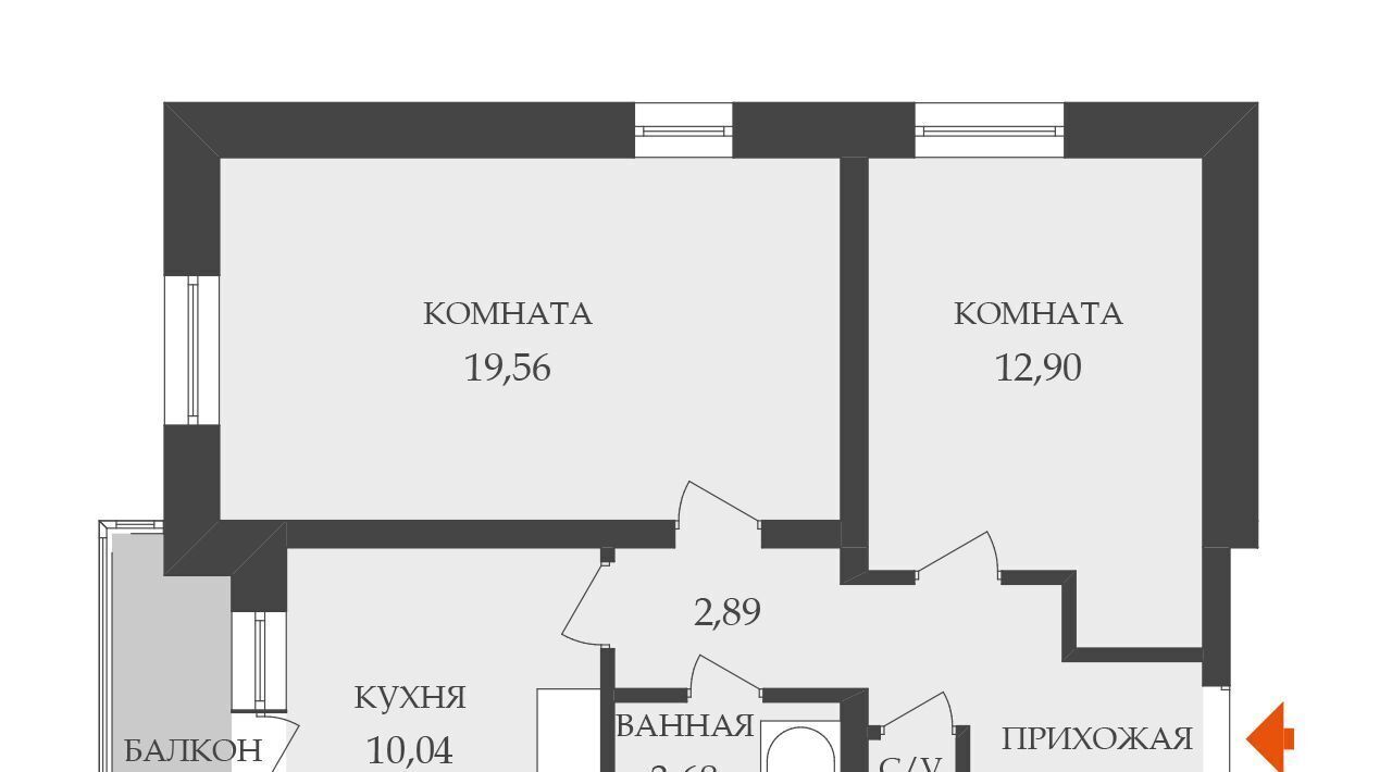 квартира г Санкт-Петербург метро Девяткино ал Евгения Шварца 16 ЖК «Новая Охта» округ Полюстрово фото 23