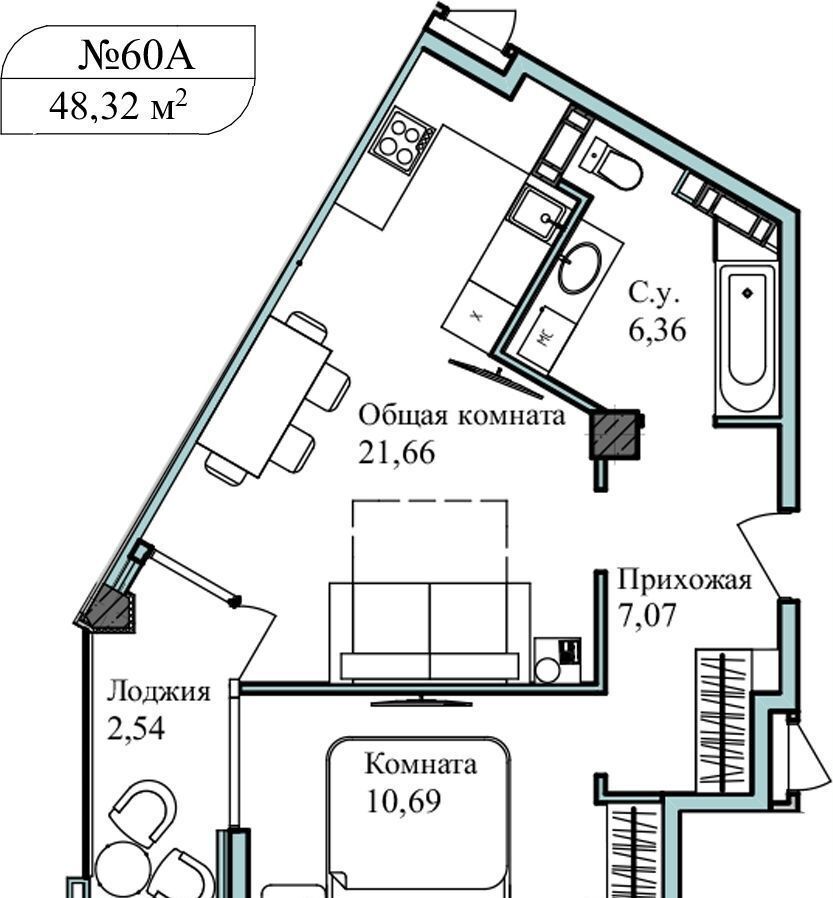 квартира г Севастополь ул Летчиков 10 корп. 1, Крым фото 3