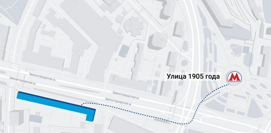 торговое помещение г Москва метро Улица 1905 года ш Звенигородское 3ас/1 муниципальный округ Пресненский фото 6