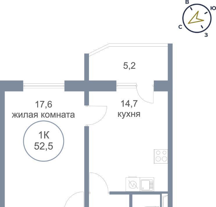 квартира г Сургут тракт Югорский 52/1 фото 1