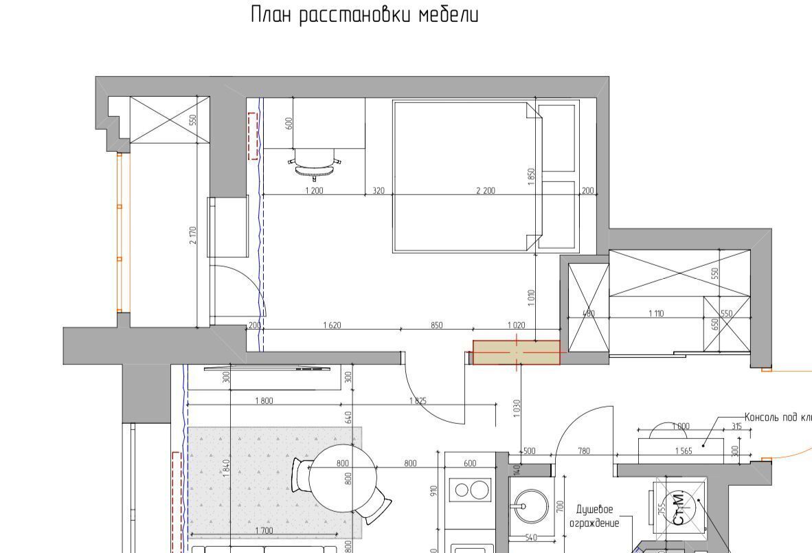 квартира г Новосибирск метро Площадь Гарина-Михайловского р-н Железнодорожный ул Фабричная 65/3 фото 8