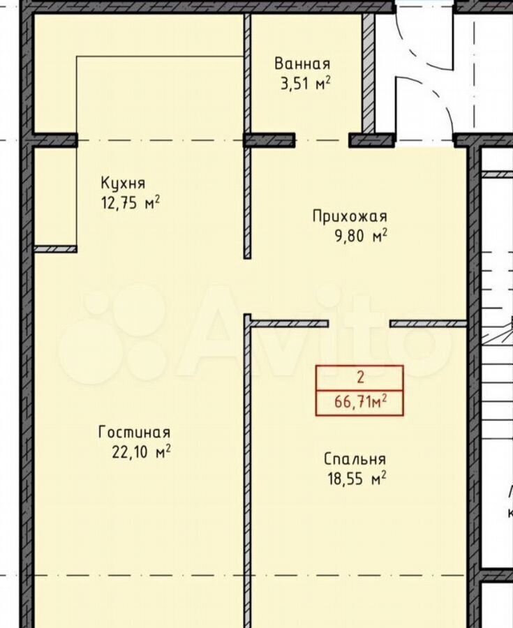 квартира г Махачкала р-н Кировский ул Даганова 139 Кировский внутригородской район фото 16