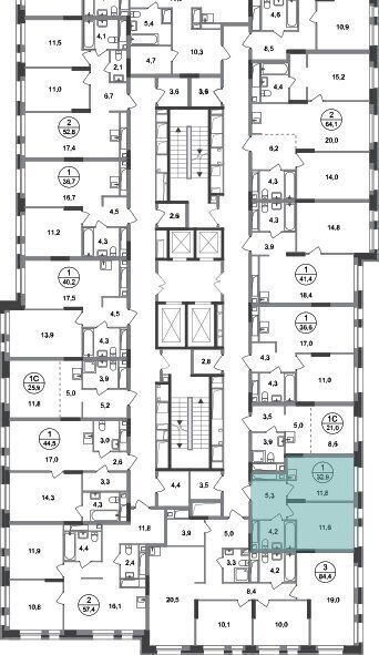 квартира п Московский г Московский ЖК Первый Московский 3 Филатов Луг, фаза, 7-я фото 18