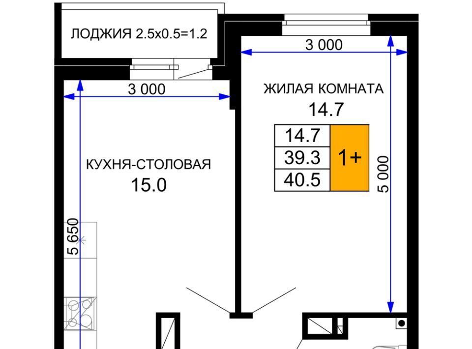 квартира г Краснодар р-н Прикубанский ЖК «Дыхание» фото 1