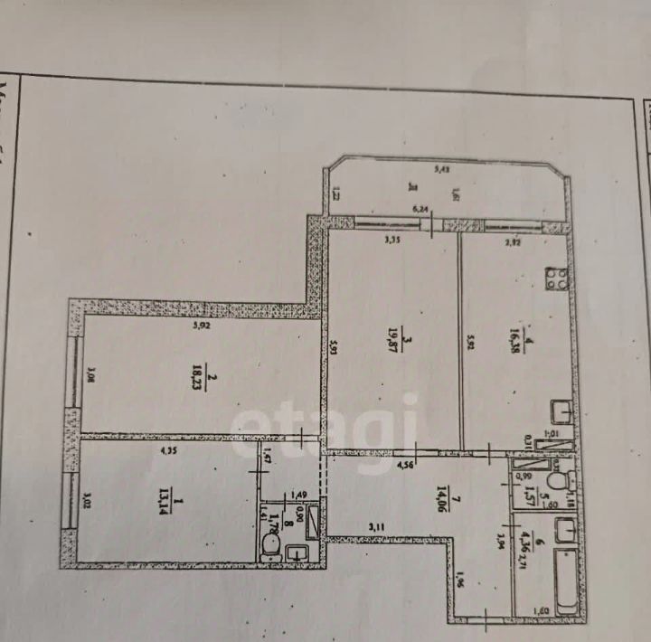 квартира г Ульяновск р-н Ленинский ул Кролюницкого 3к/1 фото 9