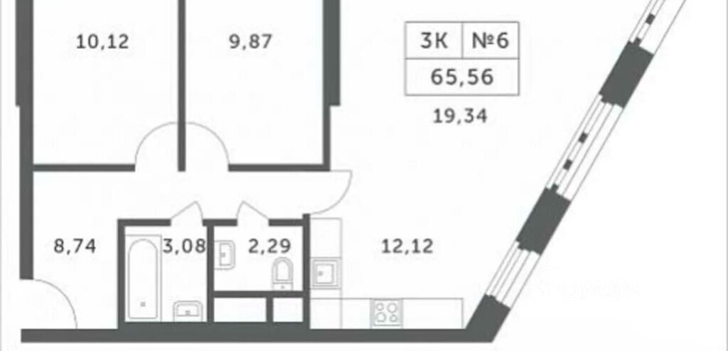 квартира г Красногорск ул Липовой Рощи 1к/2 Строгино фото 11