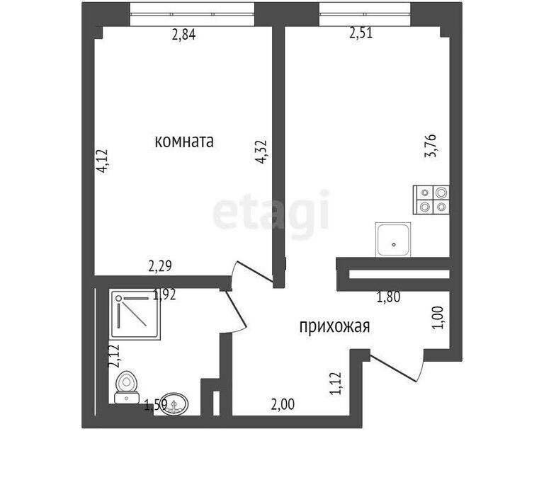 квартира г Сочи микрорайон Бытха Ясногорская улица, 16/6к 1 фото 11