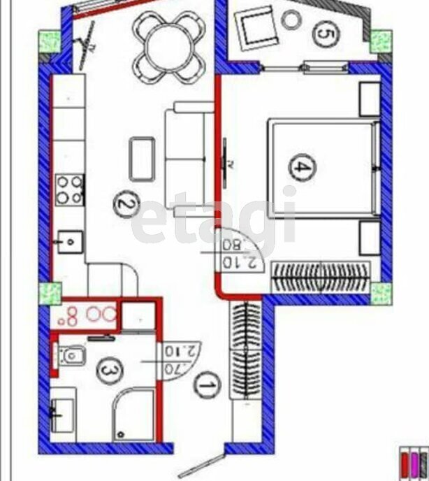 квартира г Сочи с Русская Мамайка р-н Центральный внутригородской ул Виноградная 121/6 фото 9