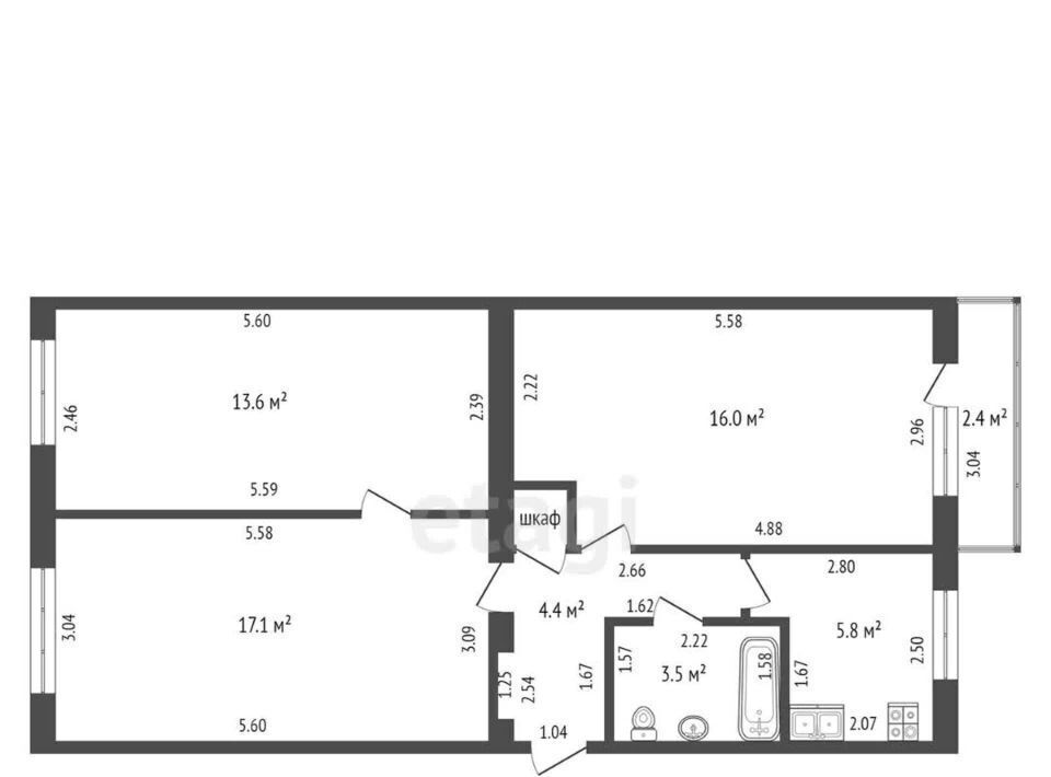 квартира г Тамбов р-н Октябрьский б-р Энтузиастов 1в фото 20