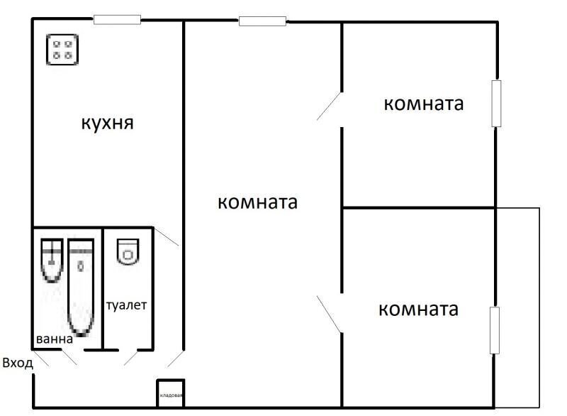 квартира г Санкт-Петербург метро Гражданский Проспект р-н Прометей ул Учительская 17к/2 фото 18