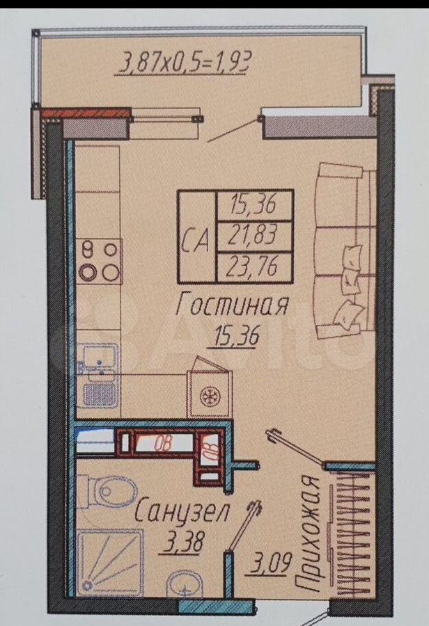 квартира г Краснодар р-н Прикубанский ул им. генерала Корнилова 9к/2 ЖК «Облака» фото 1