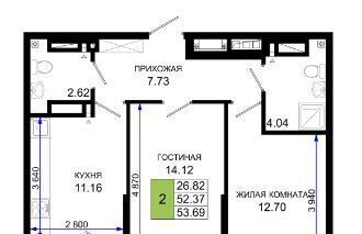 квартира г Ростов-на-Дону р-н Октябрьский Нефтекачка ЖК «Октябрь Парк» квартал фото 2