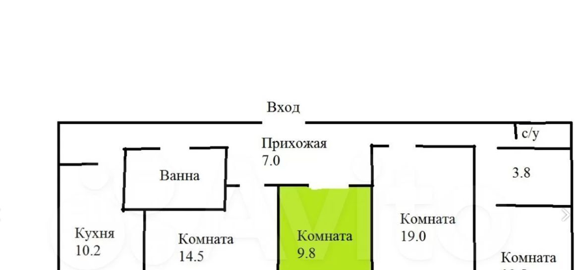 комната г Санкт-Петербург метро Чернышевская ул Шпалерная 44б фото 9