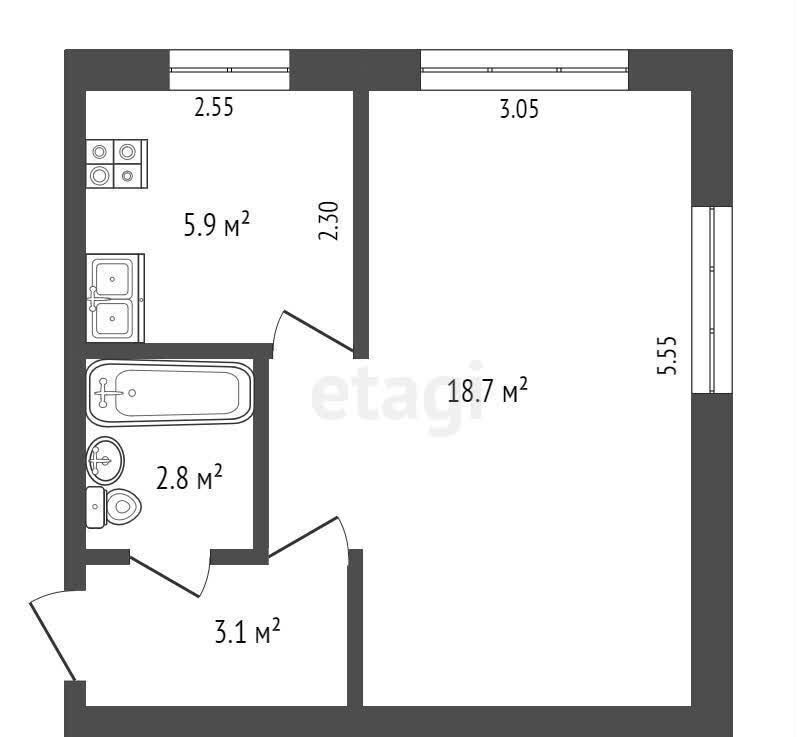 квартира г Омск р-н Советский пр-кт Мира 36 Советский АО фото 28