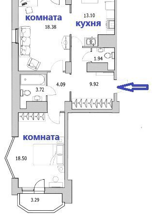 квартира г Санкт-Петербург метро Проспект Просвещения ул Кустодиева 7к/1 округ № 15 фото 1