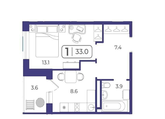 квартира г Тюмень р-н Ленинский ул Дамбовская 29 корп. 2 фото 2