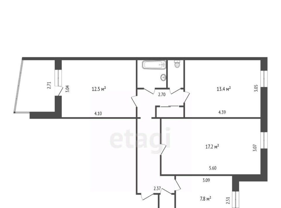 квартира г Тюмень р-н Центральный проезд Солнечный 6 Центральный административный округ фото 3