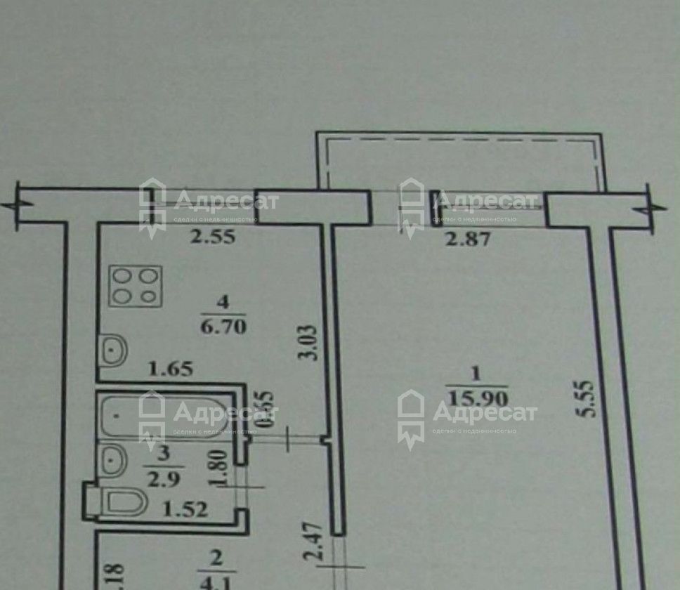 квартира г Волгоград р-н Кировский ул им. Кирова 125 фото 6