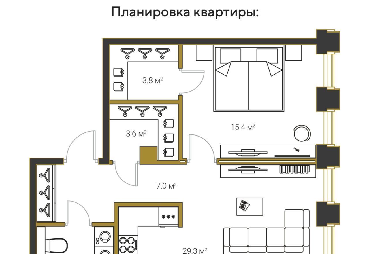 квартира г Санкт-Петербург метро Площадь Мужества аллея Академика Лихачёва 7 округ Светлановское фото 16