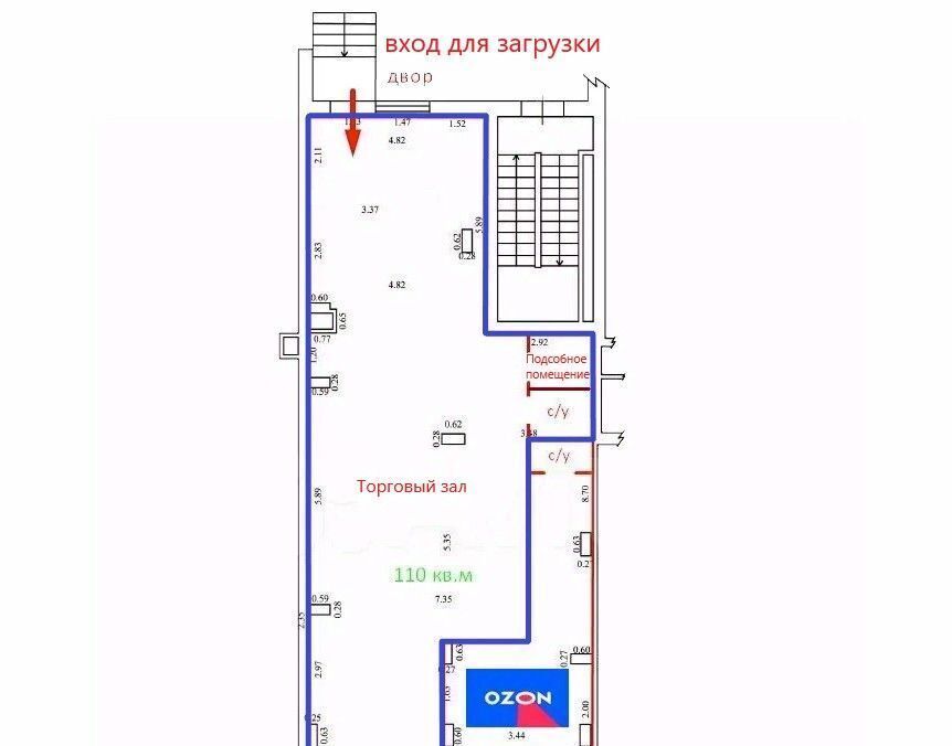 торговое помещение г Москва метро Бульвар Дмитрия Донского ул Рабочая 4 Московская область, Подольск фото 2