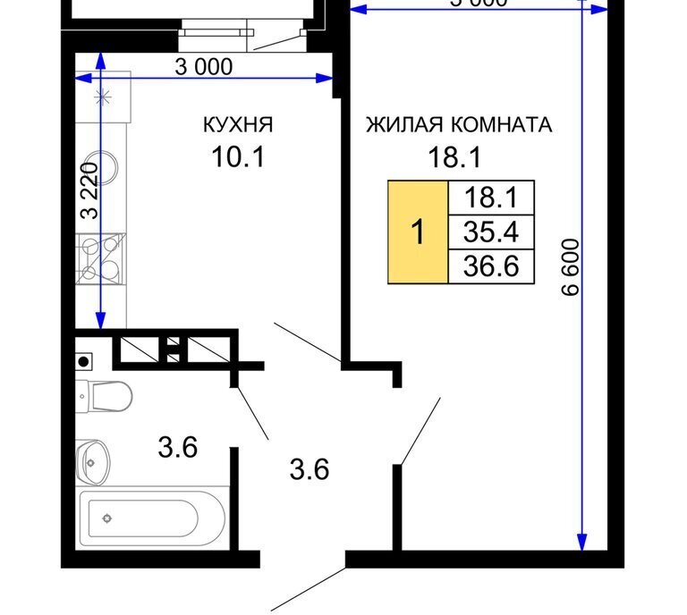 квартира г Краснодар р-н Прикубанский ЖК «Дыхание» фото 1