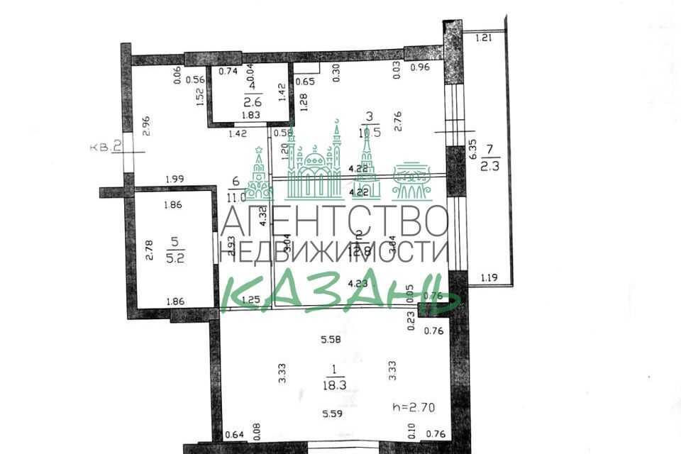 квартира г Казань р-н Кировский ул Проточная 6 ЖК «Ласточкино Гнездо» Казань городской округ фото 2