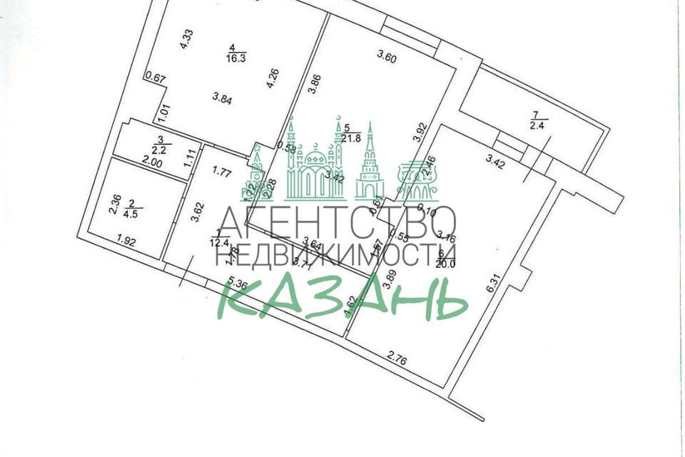 квартира г Казань р-н Ново-Савиновский ул Чистопольская 38 Казань городской округ фото 8