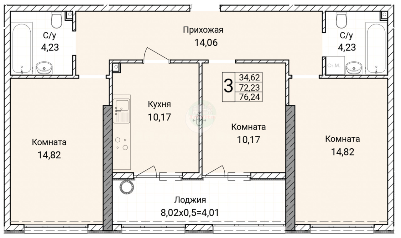 квартира г Севастополь ул Братьев Манганари 30к/2 Гагаринский муниципальный округ фото 1