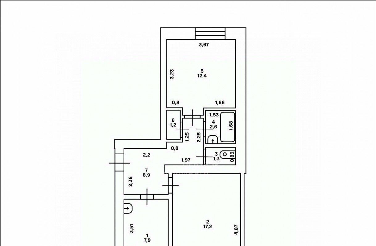 квартира г Казань Кремлёвская ул Минусинская 1к/1 фото 2