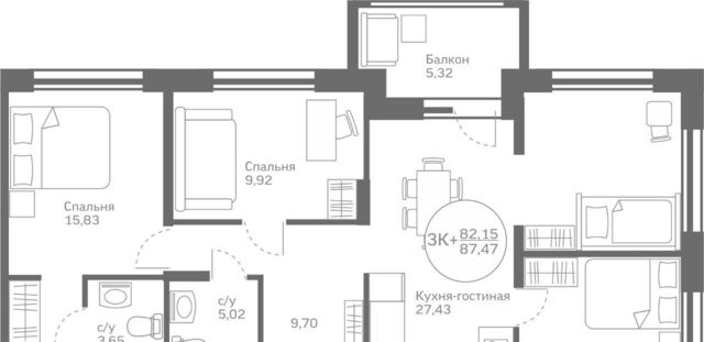 квартира р-н Ленинский дом 5к/1 Ленинский административный округ фото