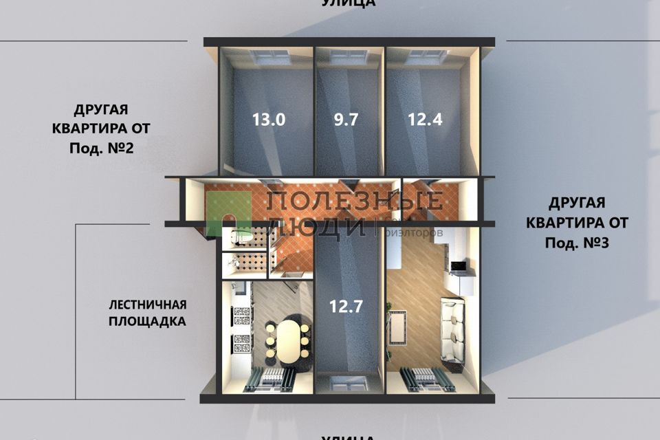 комната г Уфа р-н Орджоникидзевский б-р Славы 7 Уфа городской округ, Блюхера фото 2