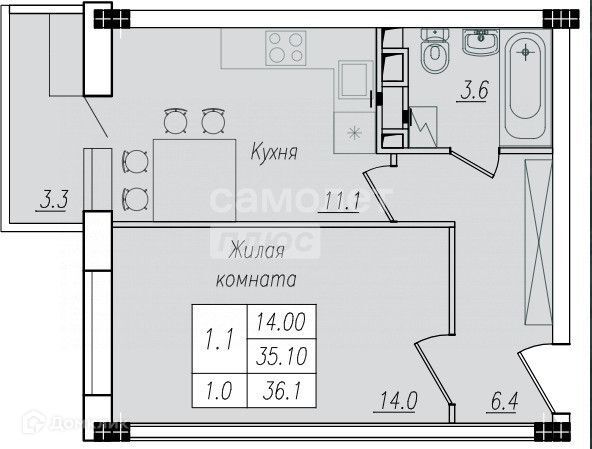 квартира г Курск р-н Сеймский ул Энгельса 156 Курск городской округ фото 1