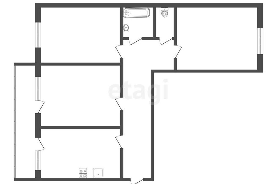 квартира г Томск р-н Октябрьский Ивана Черных, 97/4, Томский район фото 6