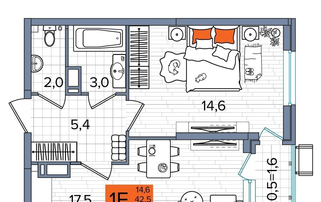 квартира г Краснодар р-н Прикубанский ул им. Константина Гондаря 98к/1 фото 1