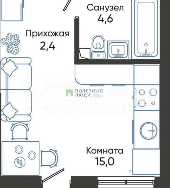 квартира г Новороссийск ул Куникова 47б Новороссийск городской округ фото 2