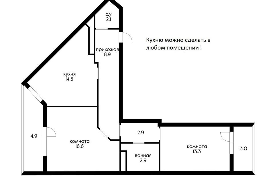 квартира г Краснодар р-н Карасунский муниципальное образование Краснодар, Благоева, 31 к 1 фото 7