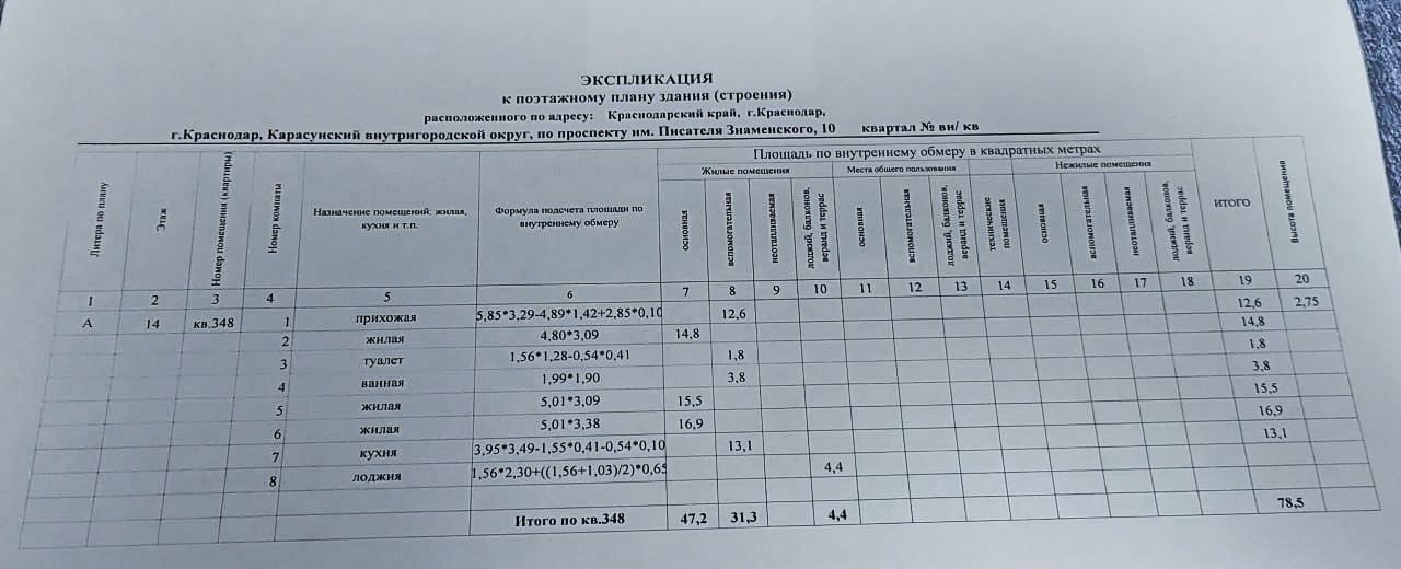 квартира г Краснодар р-н Карасунский пр-кт им. писателя Знаменского 10 мкр Почтовый» фото 16