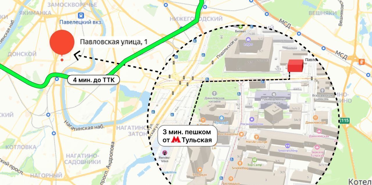 офис г Москва метро Тульская ул Павловская 18с/2 фото 3