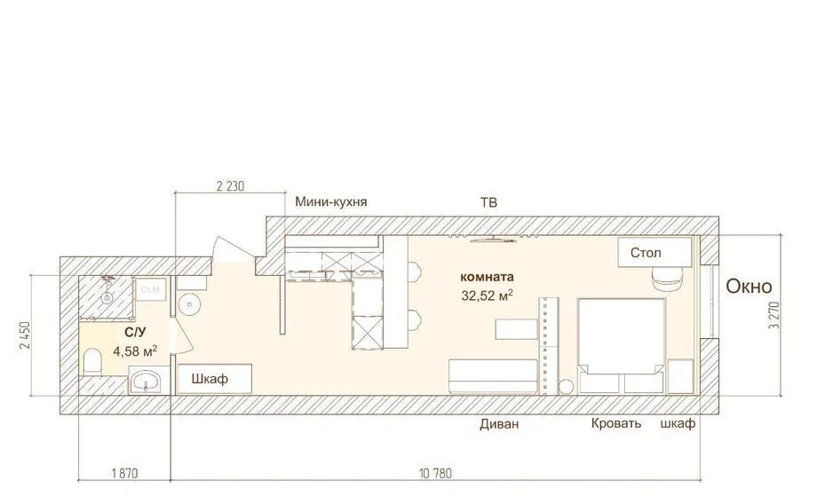 квартира г Тюмень р-н Центральный ул Сакко 24 фото 37