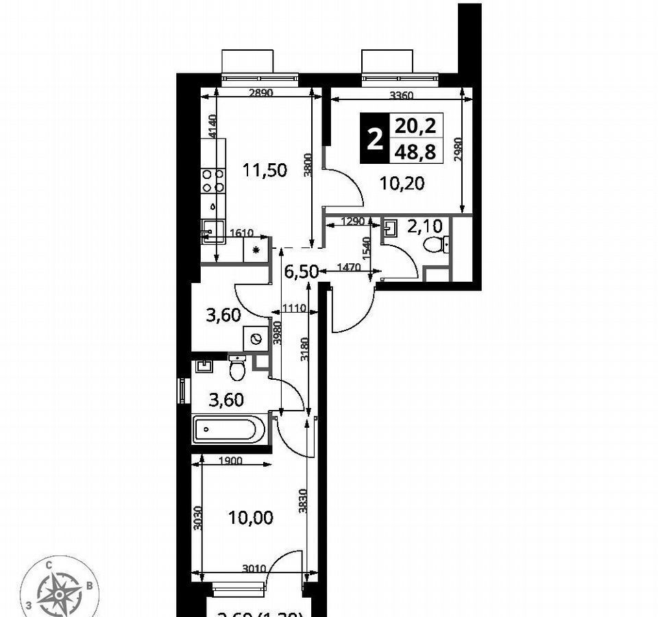 квартира г Химки Водники ЖК «1-й Химкинский» кв-л Ивакино, стр. 1.3 фото 1