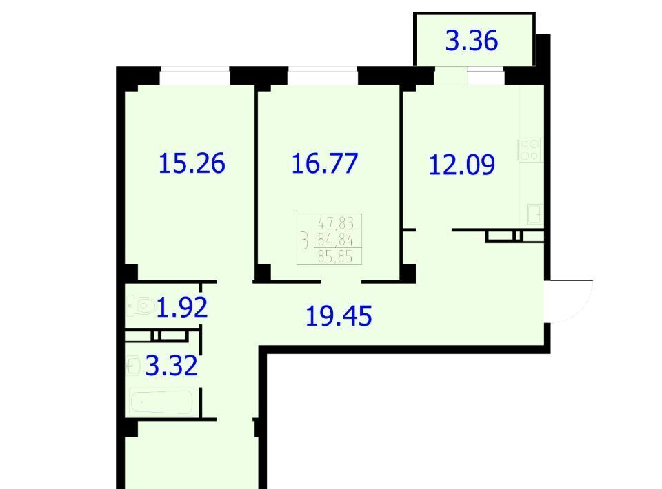 квартира г Красноярск р-н Центральный ш Северное 50а фото 1