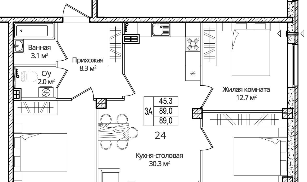 квартира р-н Псковский д Борисовичи ул Дмитрия Яковлева 6 Завеличенская волость фото 1