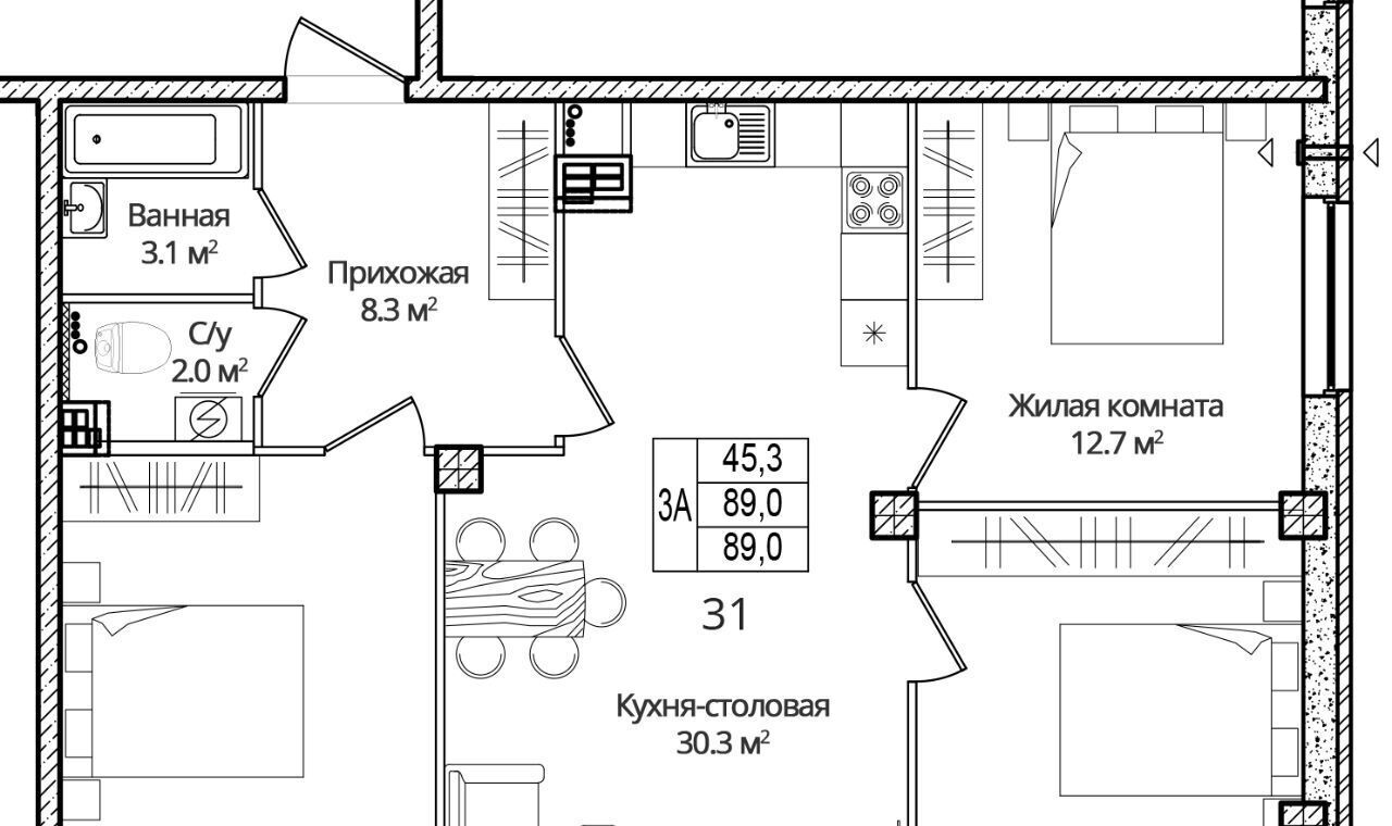 квартира р-н Псковский д Борисовичи ул Дмитрия Яковлева 6 Завеличенская волость фото 1