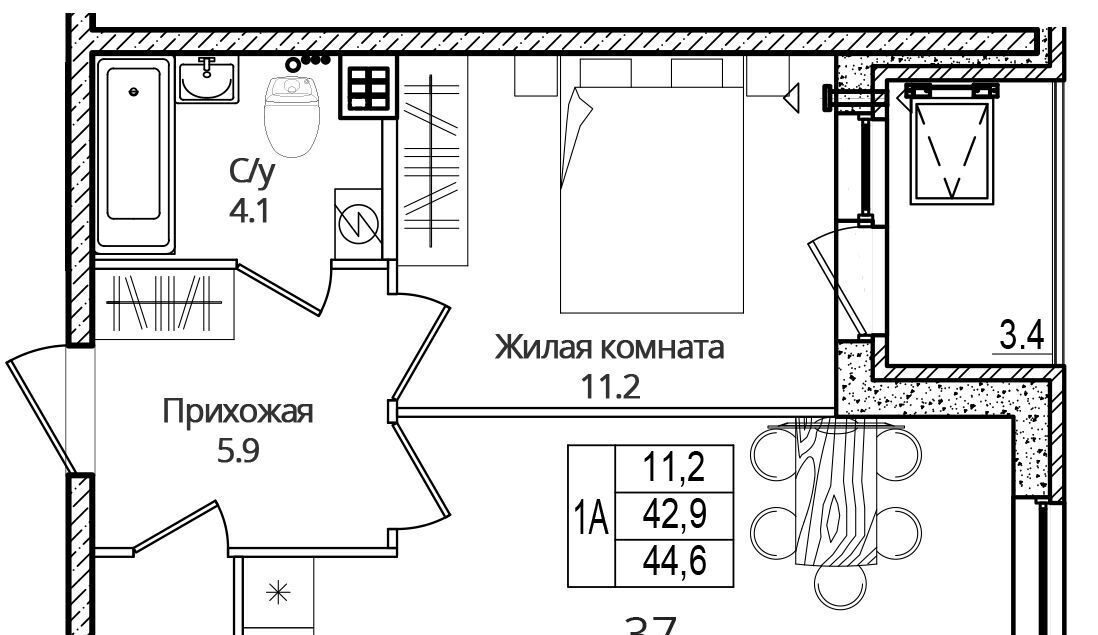 квартира р-н Псковский д Борисовичи ул Дмитрия Яковлева 6 Завеличенская волость фото 1