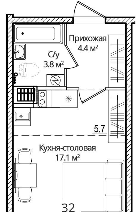 квартира р-н Псковский д Борисовичи ул Дмитрия Яковлева 6 Завеличенская волость фото 1