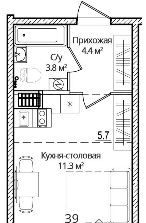 квартира р-н Псковский д Борисовичи ул Дмитрия Яковлева 6 Завеличенская волость фото 1