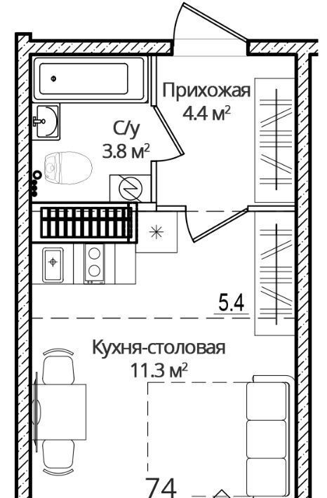 квартира р-н Псковский д Борисовичи ул Дмитрия Яковлева 6 Завеличенская волость фото 1