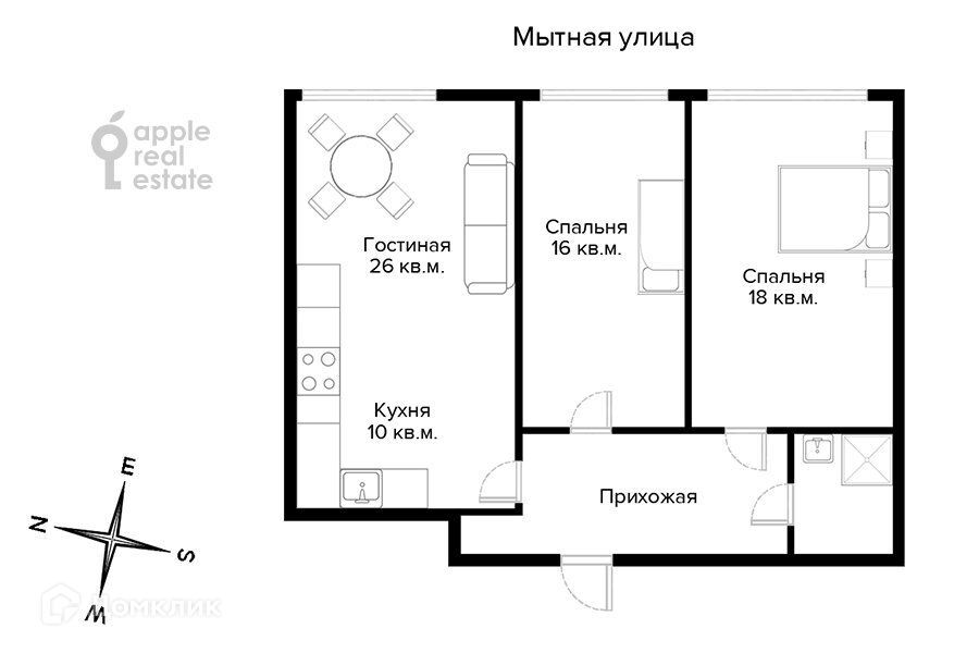 квартира г Москва ул Мытная 40/1 Центральный административный округ фото 1