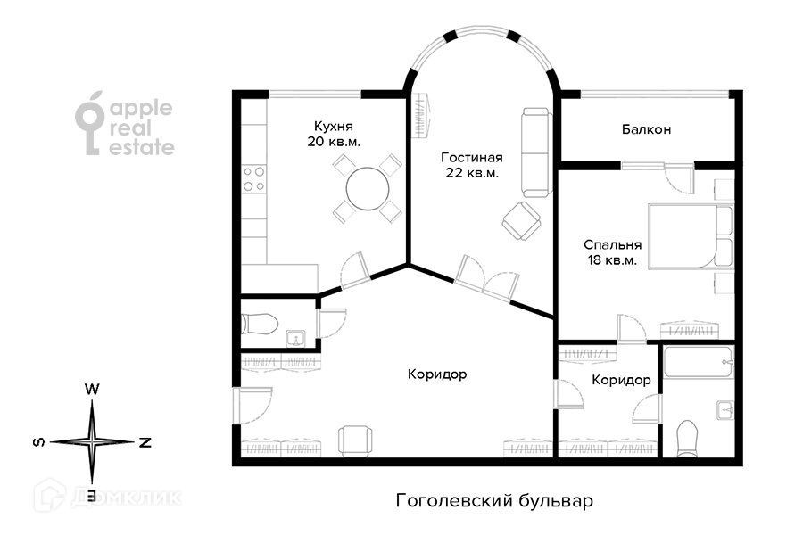 квартира г Москва б-р Гоголевский 29 Центральный административный округ фото 1